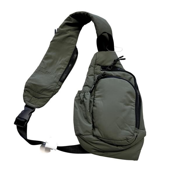 Unbranded Handbags - NWT Olive Green Puff Sling Bag